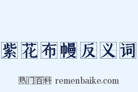 紫花布幔反义词是什么意思的图片